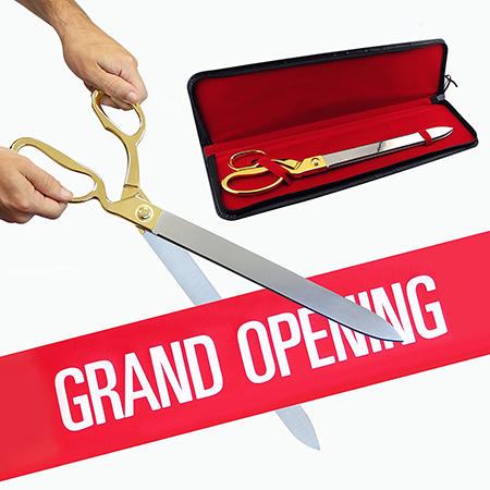 Purple Ceremonial Ribbon Cutting Scissors