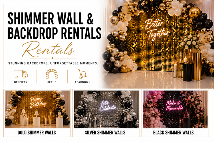 Shimmer Wall Rentals | Glittering Event Backdrops | Event Rentals Toronto